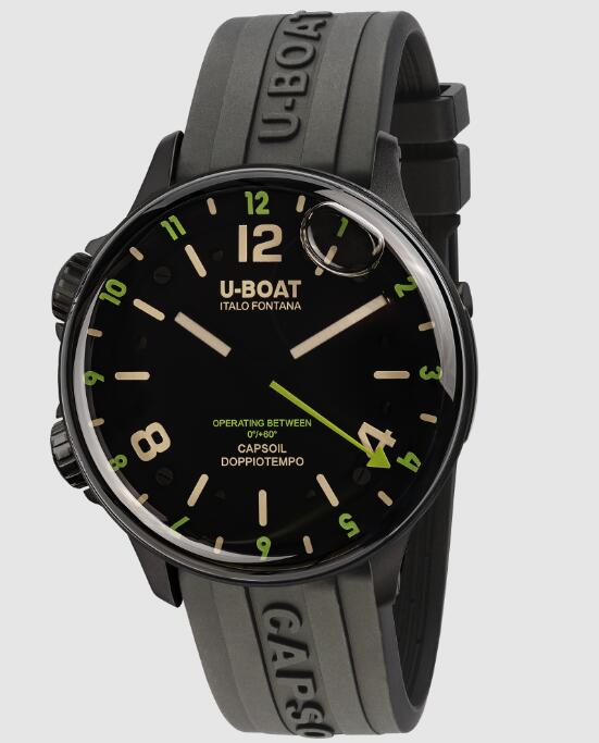 Replica U-BOAT Watch CAPSOIL DOPPIOTEMPO DLC GREEN REHAUT 8840